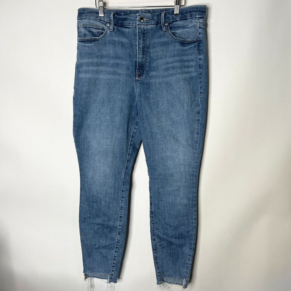 Good American Jeans GLSHRE075T Good Legs Crop Skinny Step Hem Womens 6 / 28